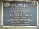 Headstone of Albert Bruce TREWIN (1915-1991) and his wife Gweneth Elizabeth (m.n. McKENZIE, 1920-2011).