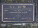 Headstone of Alton Clive JOHNS (1893-1985).