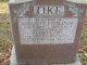 Headstone of Albert Leslie OKE (1888-1966); his wife Margaret Jane (m.n. FERGUSON, 1885-1959) and their daughter Audrey Viola OKE (1917-1922)