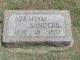 Headstone of Abraham SANDERS (c. 1830-1887).