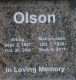 Headstone of Erling OLSON (1927-2014) and his wife Marilyn Jean (m.n. OKE, 1930-2011).
