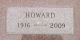 Headstone of Howard Vinson CARPENTER (1916-2009).