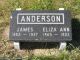 Headstone of James ANDERSON (1852-1936) and his wife Eliza Ann (m.n. WONNACOTT, 1865-1922).