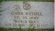 A second headstone remembering the war service of Omer Bennett RUSSELL (1895-1975)