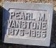 Headstone of Pearl M. VANSTONE (1875-1965).