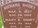 Headstone of Richard SHORT (1837-1922) and his wife Mary Elizabeth (m.n. WARNER, 1844-1910).