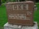 Headstone of William OKE (1857-1911) and his wife Ida Ann (m.n. WALTERS, 1864-1939).