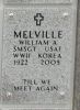 Headstone of SMSGT William Andrew MELVILLE, who served in the US Air Force