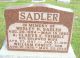Headstone of Wesley Harris SADLER (1893-1965); his wife Alfretta Gladys (m.n. TRIMBLE, 1897-1981) and their son William Ernest SADLER (1926-1943)