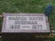 Headstone of Warren Wayne OVERMAN (1899-1977).